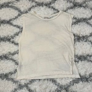 White Semi-Sheer Tank Top Small